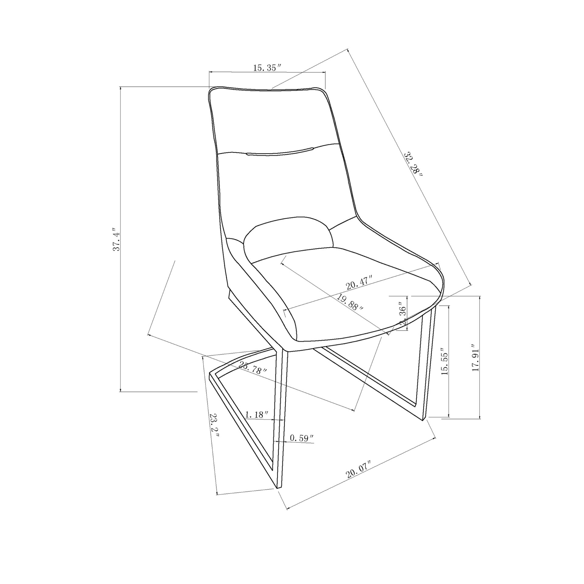 Sally - Dining Chair (Set of 2) - Gray - Image 3