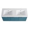 Contemporary Wall Mounted Bathroom Vanity With Resin Double Sink - Lake Blue - Image 12