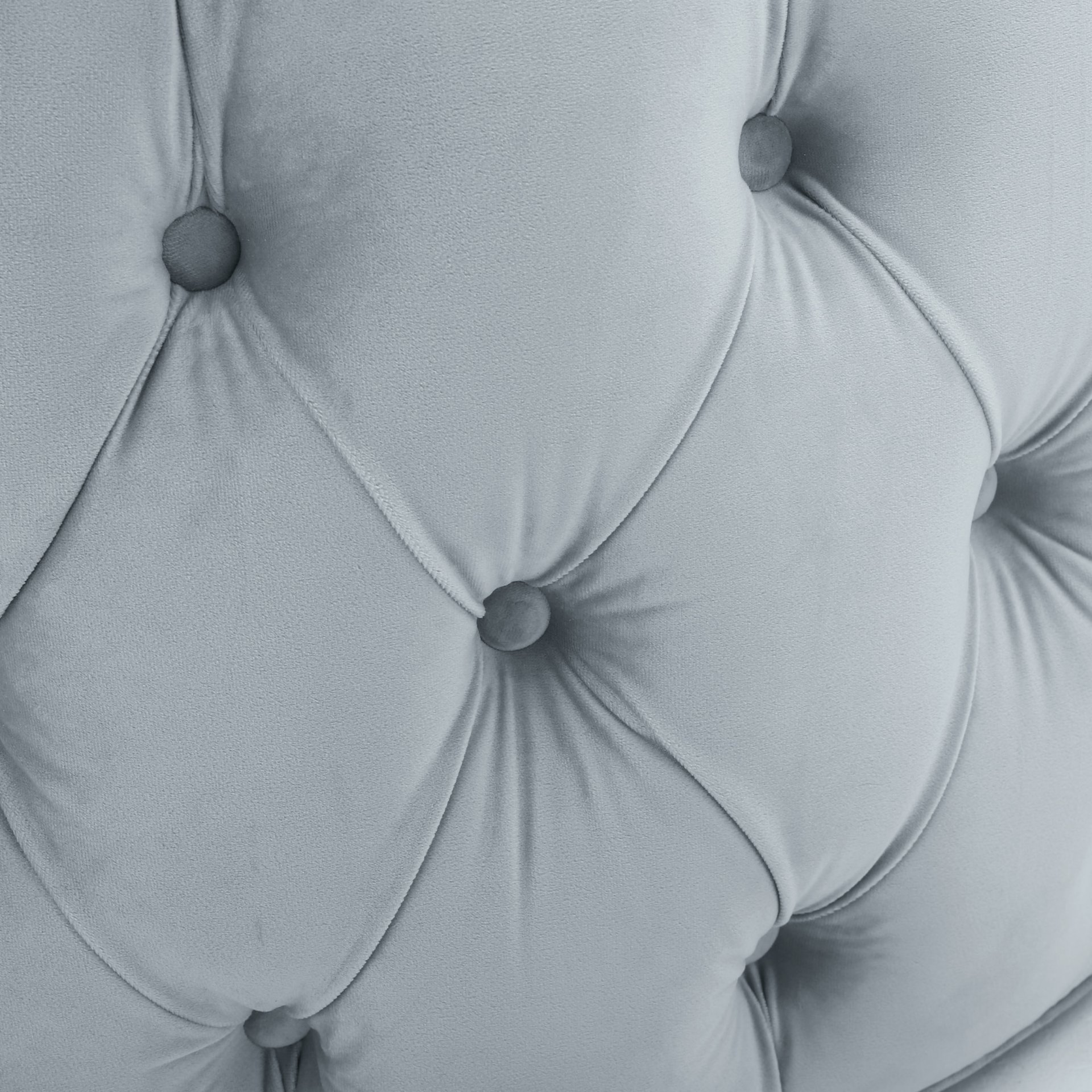 Elegant Ottoman With Plush Velvet Upholstery - Light Gray - Image 9