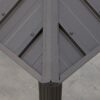 Grill Hardtop Gazebo Outdoor Metal Hard Top Gazebo, Permanent Bbq Gazebo With Galvanized Steel, Aluminum Framed Pavilion With Shelves - Dark Brown - Image 8