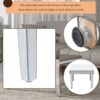 Fashionable Modern Glass Mirrored Coffee Table Cocktail Table With Crystal Design And Adjustable Height Legs - Silver - Image 7