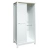 Modern Bedroom Storage Wardrobe With Hanging Rods, 2 Drawers, Open Shelves, Sliding Door - White - Image 7