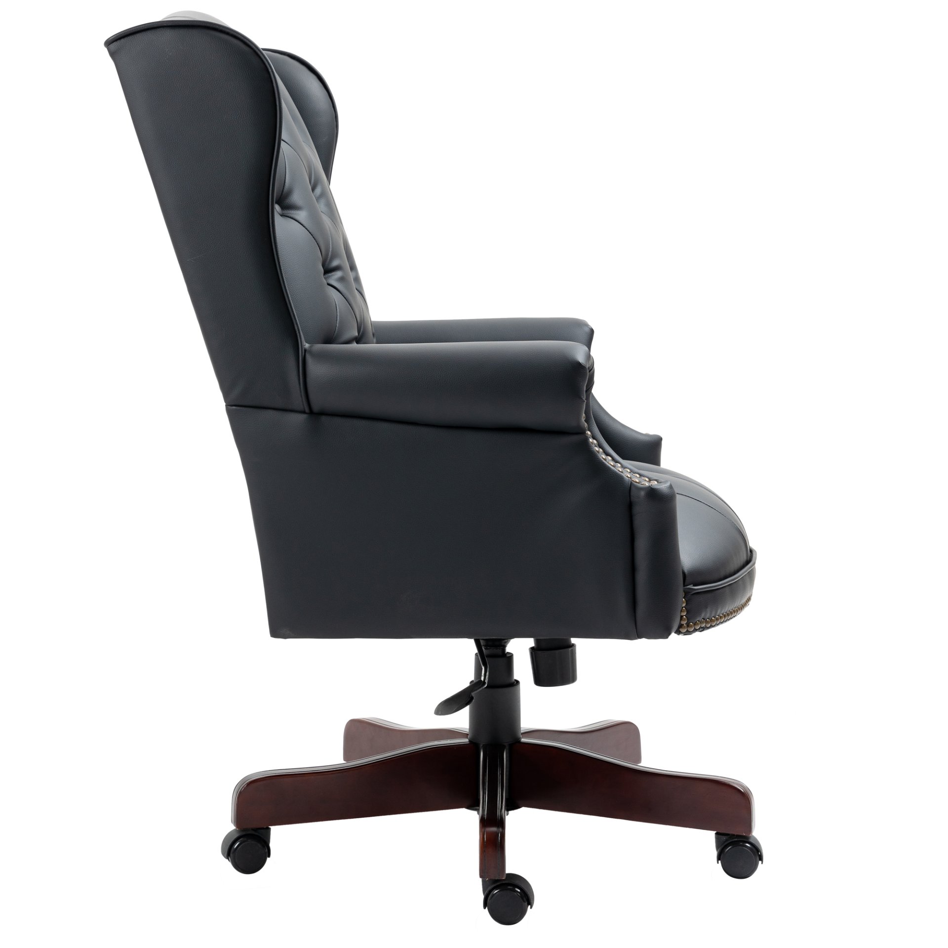 Executive Office Chair, High Back Reclining Comfortable Desk Chair With Smooth Glide Caster Wheels - Black - Image 5