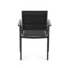 Baird - Outdoor Mesh And Aluminum Dining Chairs - Black - Image 11