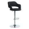 Swivel Bar Stool Adjustable Bar Height - Black - Image 8
