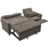 2 In 1 Sofa 3 Seater With Sofa Bed And Reversible Recliner - Dark Gray - Image 17