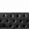 Chesterfield Sofa, High Tech Fabric Roll Armrest - Black - Image 11