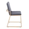 Dutchess - Contemporary Dining Chair (Set of 2) - Gold / Gray - Image 3