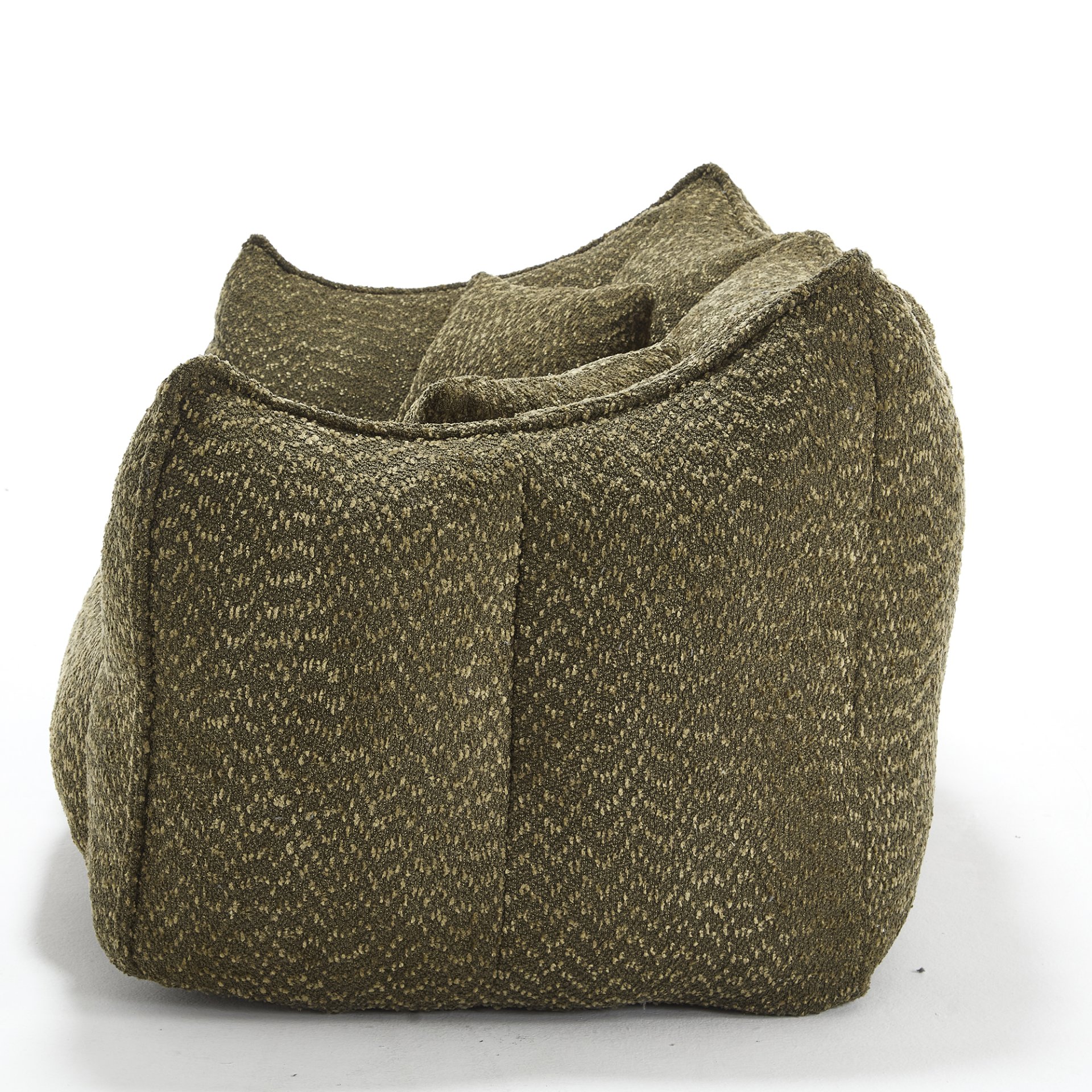 Comfortable Dual Beanbag Chair With High Resilience Foam Core For 2 People In - Olive Green - Image 15