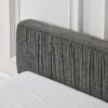 Modern Queen Size Upholstered Bed Frame With Chenille Fabric And Pleated Design - Gray - Image 6