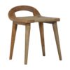 Woven Raised Back Stool - Oak - Image 4