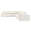 Modular L Shaped Sectional Sofa, Luxury Floor Couch Set, Upholstered Indoor Furniture, Foam - Filled Sleeper Sofa Bed 5 Pieces Free Combination - Beige - Image 7