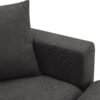 Modern Sectional Sofa, L-Shaped Couch Set With 2 Free Pillows, 4 Seat Polyester Fabric Couch Set With Convertible Ottoman - Dawn Gray - Image 13