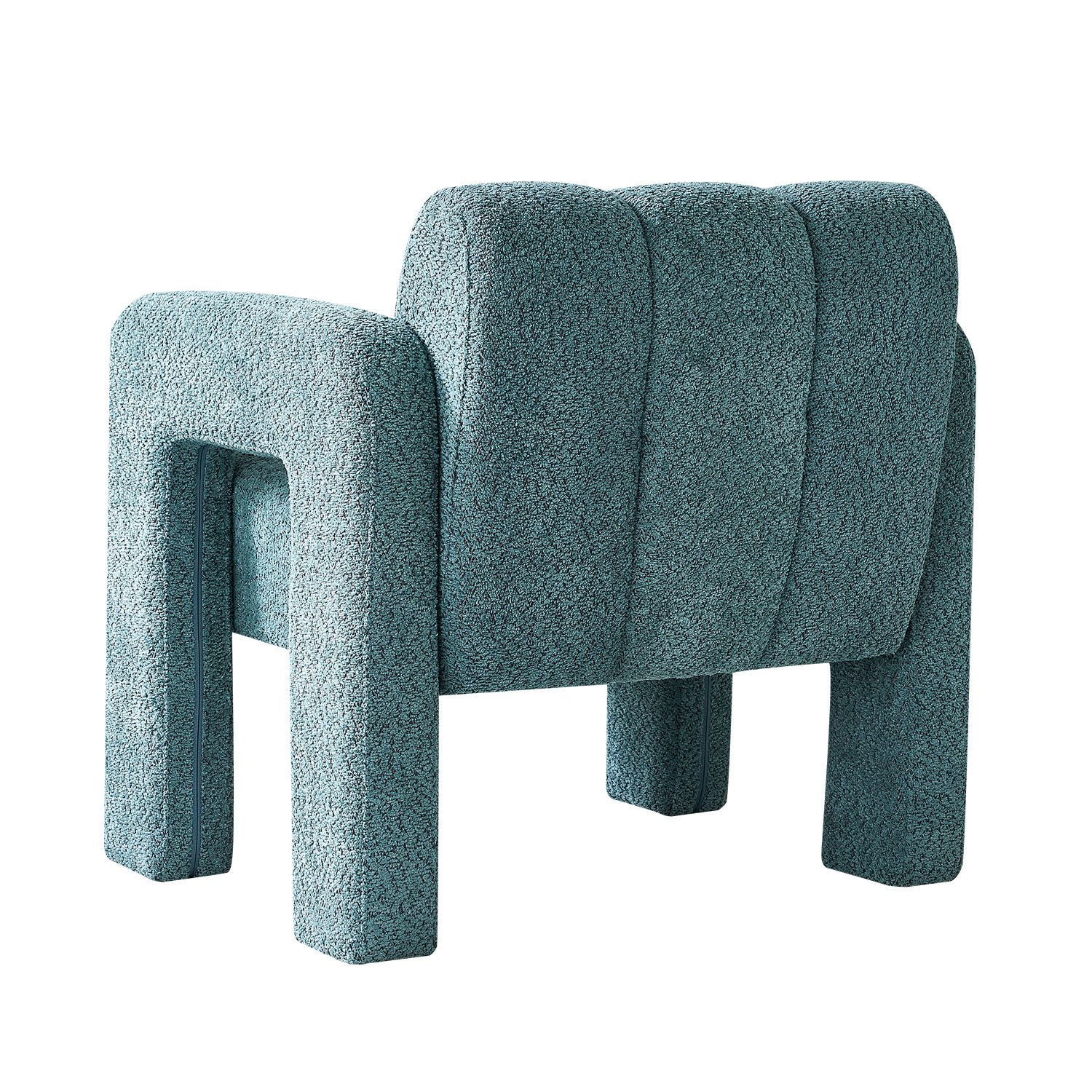 31.10" Wide Boucle Upholstered Accent Chair - Green - Image 6