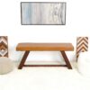 Marley - Genuine Leather Bench - Amber - Image 14