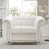 1 Seater Sofa For Living Room - White - Image 4
