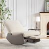 Modern Rocking Chair Recliner, Comfy Rocker Nursery Chair With Footrest, Accent Reading Chair, Upholstered Lounge Chair For Relaxing, Resting, Soft Padded Rocker For Indoor Living Room Bedroom - Gray - Image 19