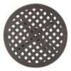 Lunaire - Outdoor Round Cast Aluminum Side Table With Lattice Top And Curved Legs - Bronze - Image 7