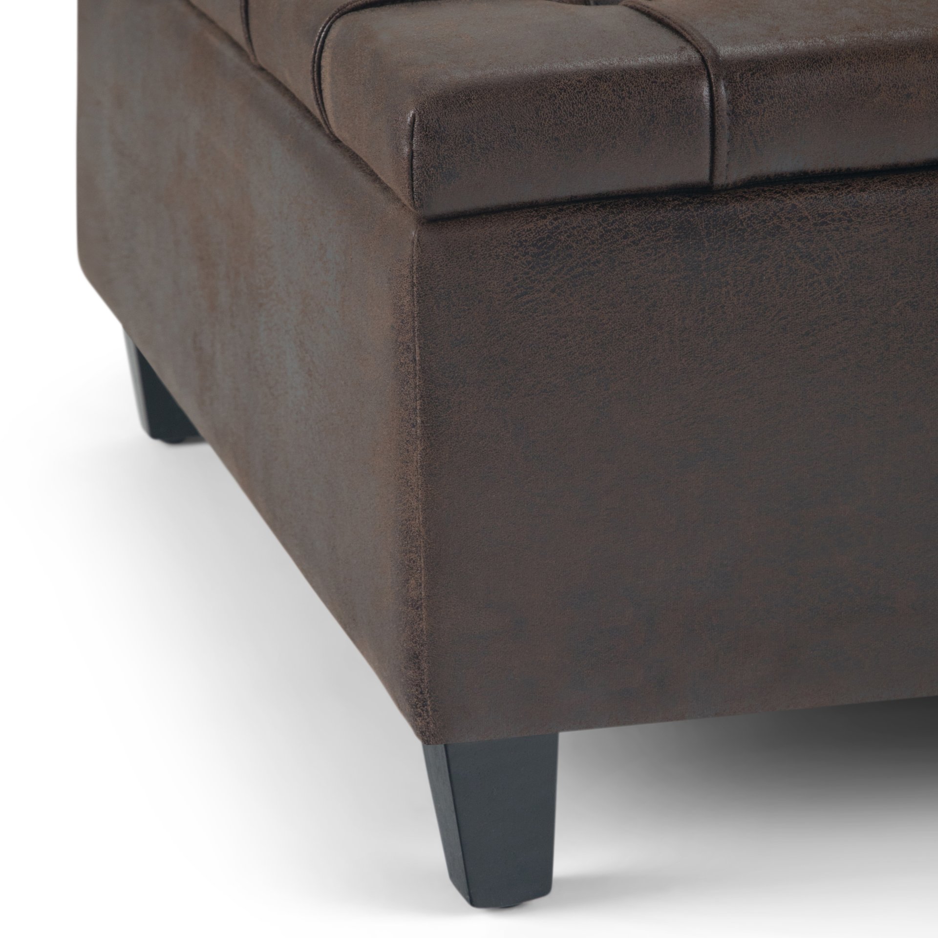Harrison - Coffee Table Storage Ottoman - Distressed Brown - Image 6
