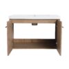 30" Soft Close Doors Bathroom Vanity With Resin Sink And Metal Handles - Imitative Oak - Image 10