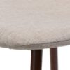 Elegant Wheat Fabric Dining Chair Set With Iron Legs - Dark Walnut - Image 11