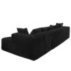 Modular U Shaped Sectional Sofa, 4 Seater Chaise Lounge With Reversible Design - Black - Image 11