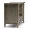 Warm Shaker - TV Media Stand Handcrafted - Distressed Gray - Image 3