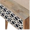 Inlay - Bone Scandi Bedside Table - Oak - Image 5