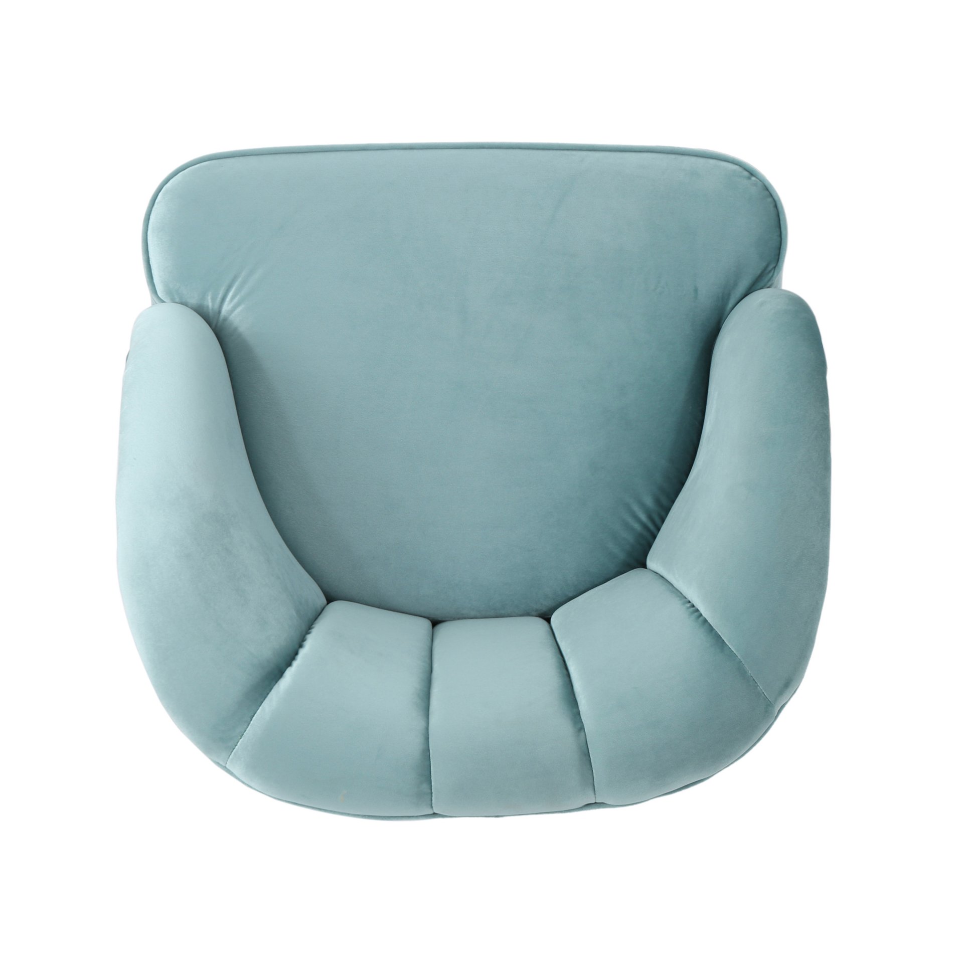 Insightful Channel Tufted Upholstered Accent Chair With Wood Legs - Blue - Image 6