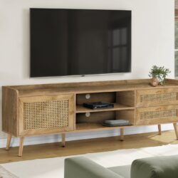 TV Stand, 72 Inch, Console, Media Entertainment Center, Storage Cabinet, Transitional - Walnut