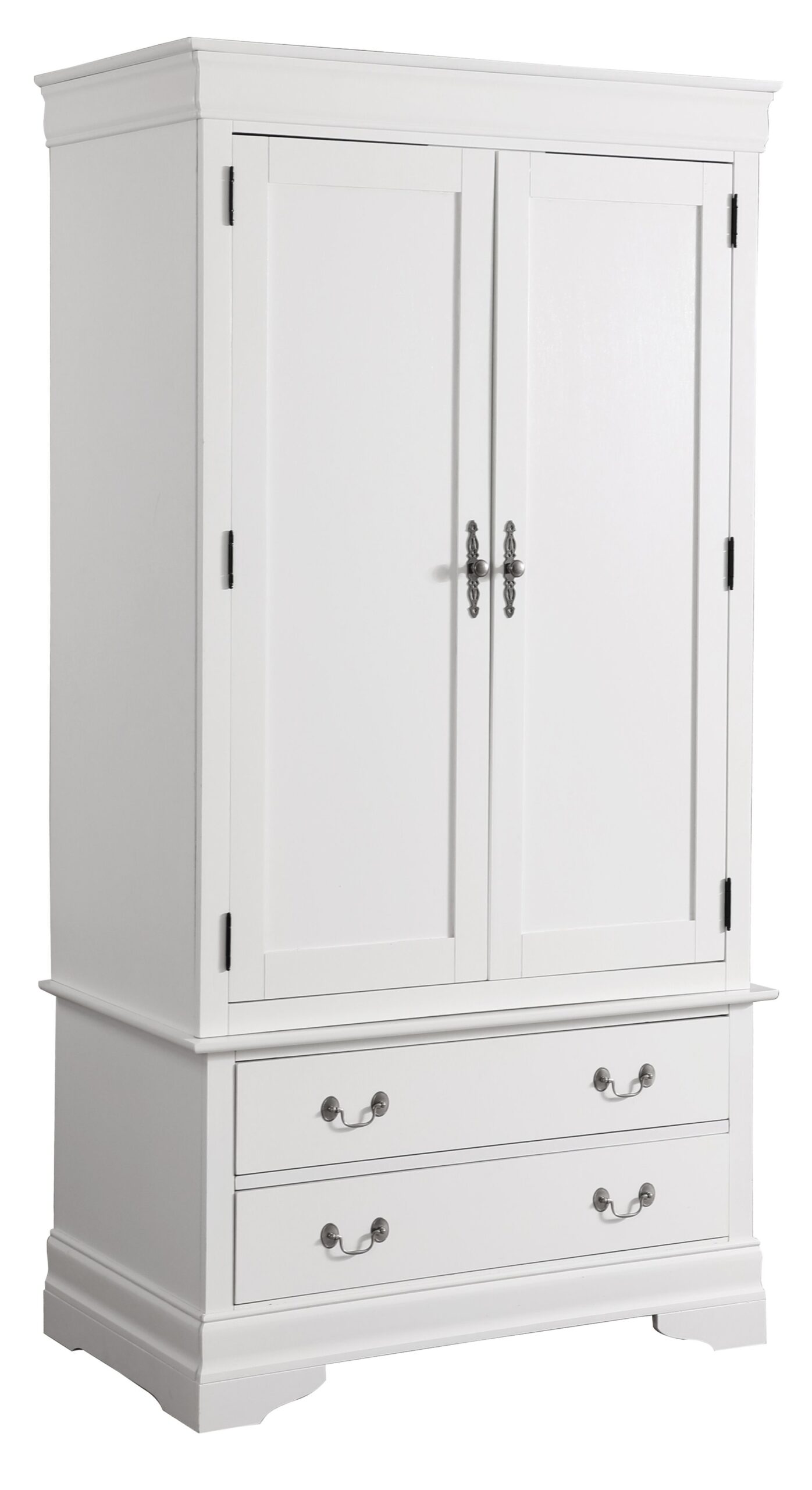 Elegant Traditional Armoire - White - Image 2