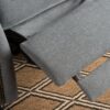 Accented Push Back Recliner Chair With Rolled Arms - Charcoal - Image 7