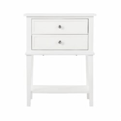 Newton - Stylish Contemporary Nightstand - White