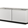Matilda - Cabinet Console Table With White Faux Marble Top - White - Image 5