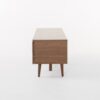 Modern TV Stand With Storage, Tempered Glass Shelf - Walnut - Image 8