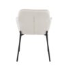 Daniella - Contemporary Dining Chair (Set of 2) - Cream / Black - Image 5