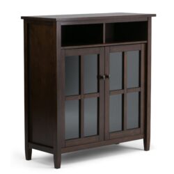 Warm Shaker - Medium Storage Media Cabinet - Tobacco Brown