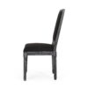 French Country Style Dining Chair Set With Upholstered Seating And Fluted Legs - Black - Image 9