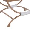 Nora - Bench With Bronze Metal Frame And Boucle Fabric Seat - White - Image 5