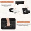 Twin Size Folding Ottoman Sleeper Bed With Mattress Convertible Guest Bed - Black - Image 4
