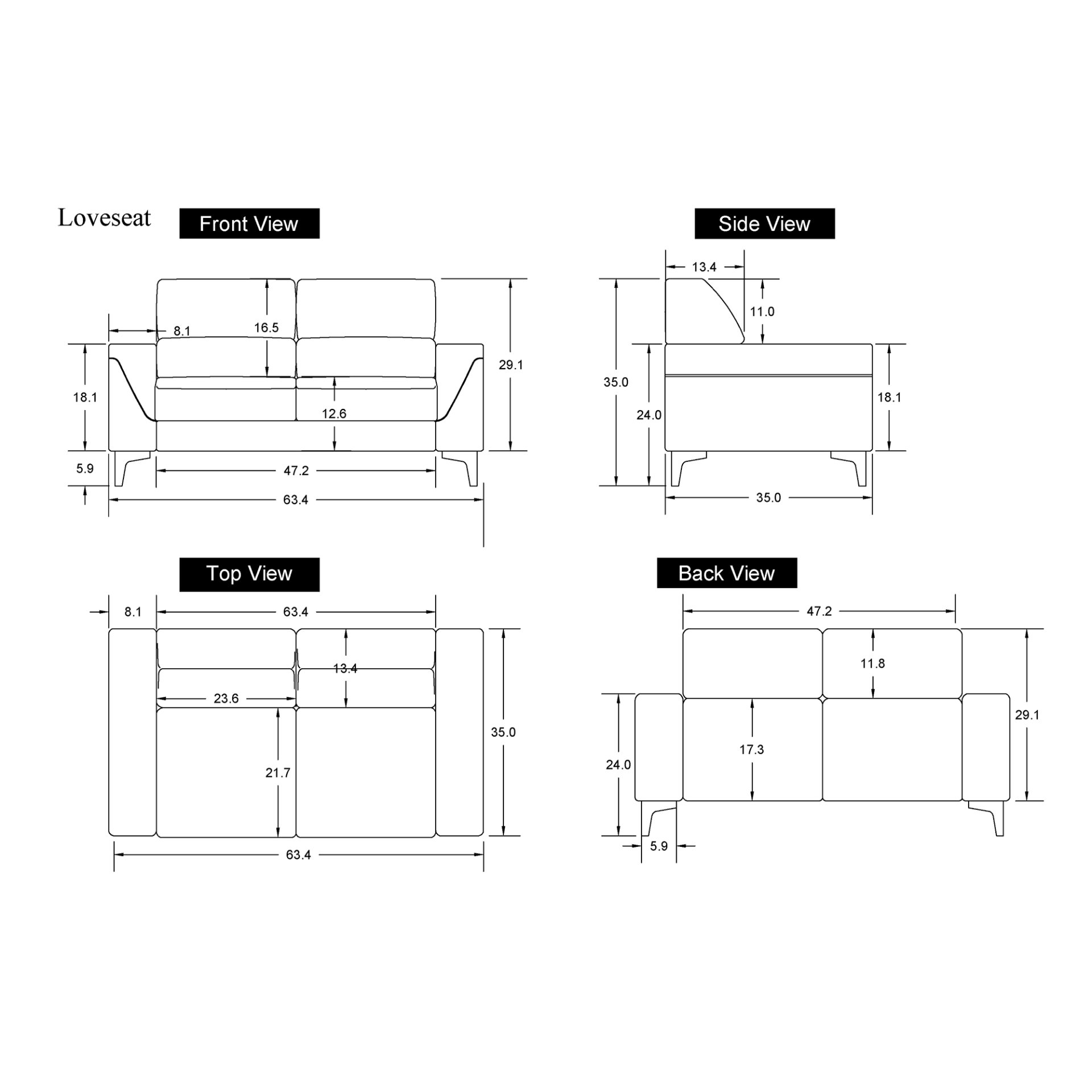 Creta - Loveseat - Light Gray - Image 3