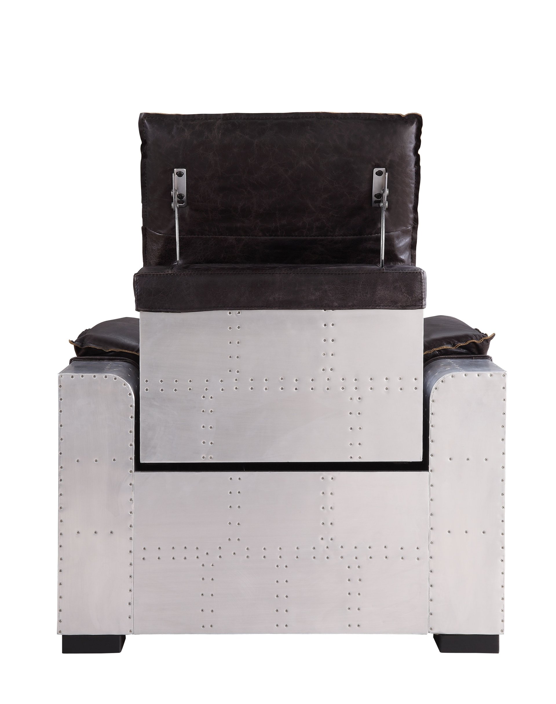 Misezon - Top Grain Leather Power Motion Recliner - Dark Brown - Image 12