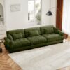 Modern Extra Large 3 Seat Sofa With Cloud Like Comfort - Olive Green - Image 7