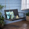 Tambora - Porch Swing With Slat Design And Complementing - Dark Gray - Image 4