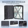 20" / 24" / 28" 3 Pieces / Set Spinner Wheel Luggage, Carry On Suitcase, Matching Color, TSA Combination Lock - Dark Gray - Image 8