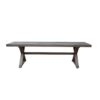Modern Aluminum Outdoor Dining Bench With X Base - Dark Gray - Image 5