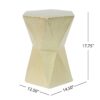 Modern Hexagon Side Table With Knockout Pit Texture - Gold - Image 3