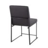 Fuji - Contemporary, High Back Faux Leather Dining Chair (Set of 2) - Black - Image 4