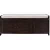 Storage Bench With 3 Shutter-Shaped Doors, Shoe Bench With Removable Cushion And Hidden Storage Space - Espresso - Image 10