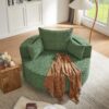 360° Swivel Chair Accent Barrel Chair Swivel Round Sofa Chair With 3 Removable Pillows For Living Room, Office And Hotel - Green - Image 12